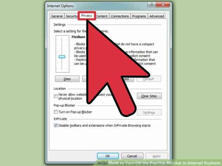 Image intitulée Désactiver le Bloqueur de Pop-Up dans Internet Explorer Étape 4